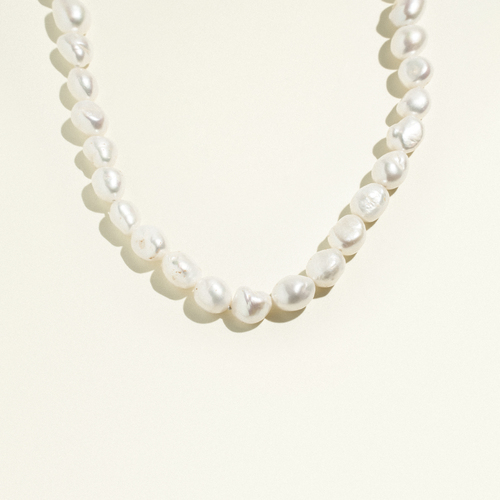 24Kt Gold Plated Baroque Pearls  Necklace 44cm