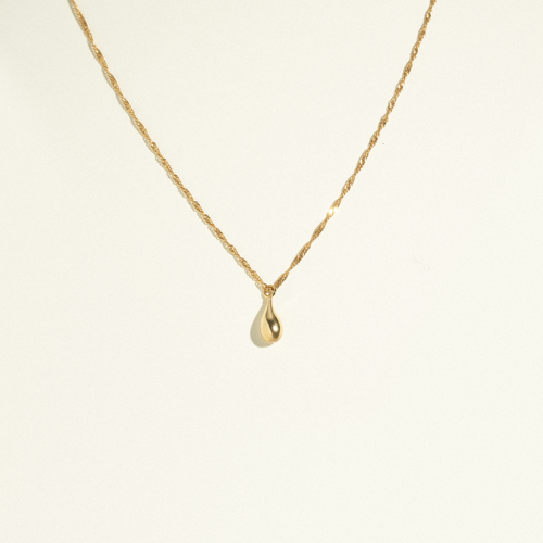 24Kt Gold Plated Drop Necklace 45cm