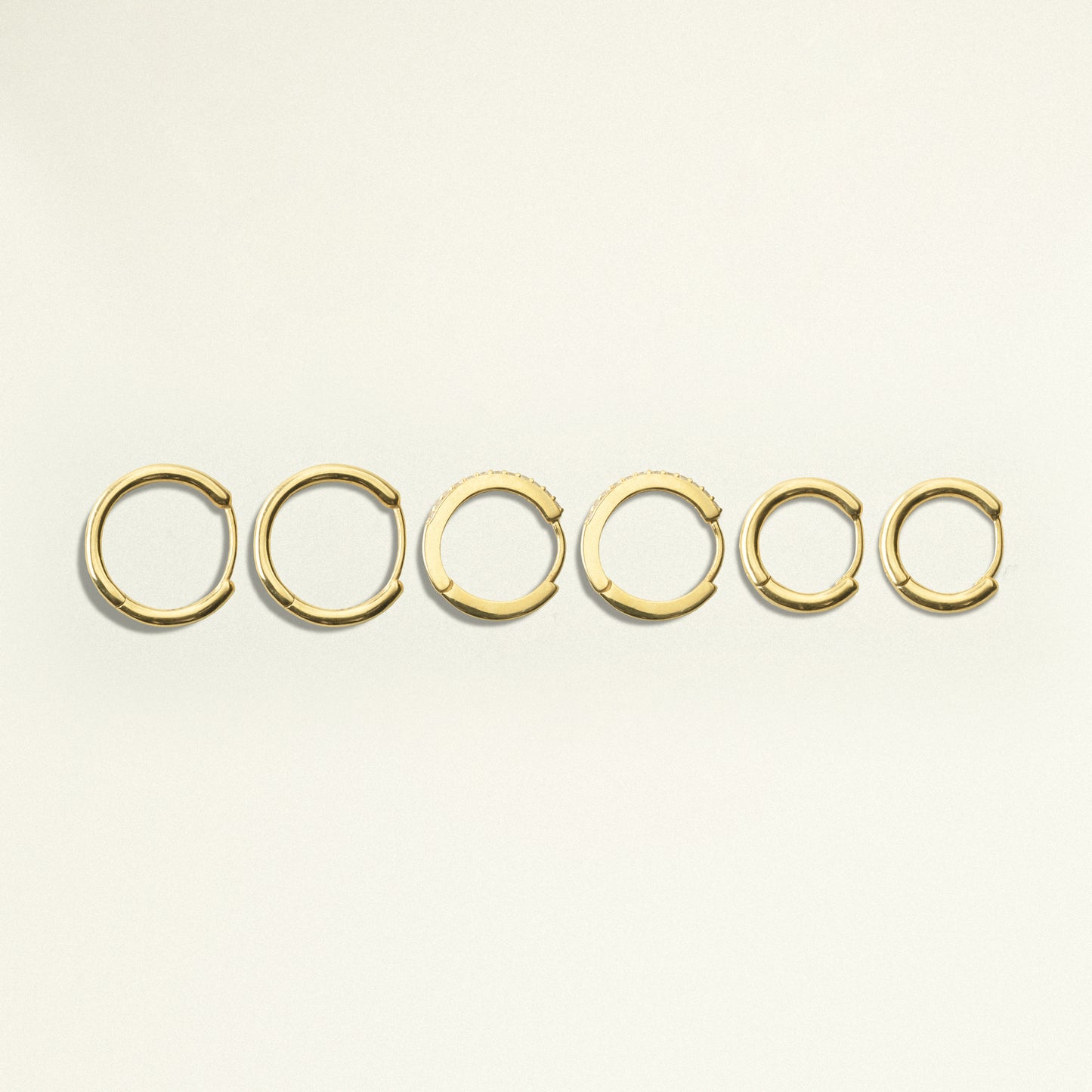 24Kt Gold Plated Hoop Set Earrings (3 Pairs)