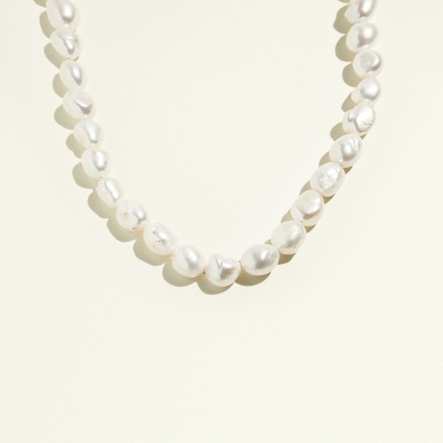 24Kt Gold Plated Baroque Pearls Necklace 44cm