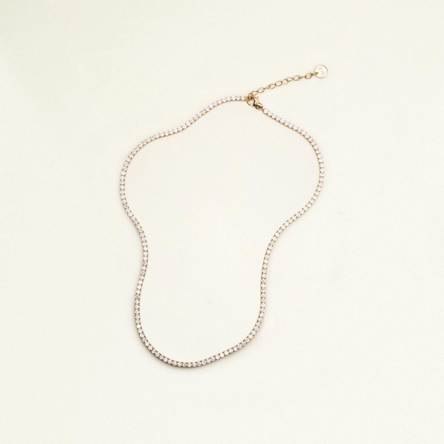 24Kt Gold Plated Tennis Necklace