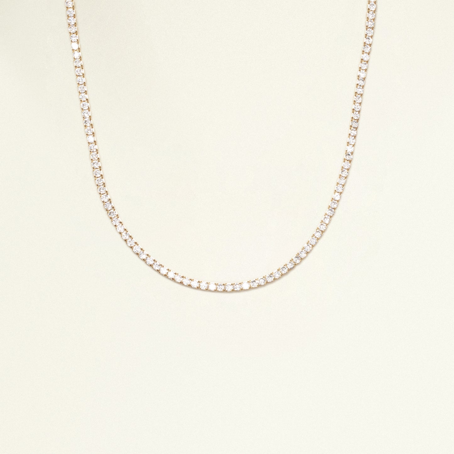 24Kt Gold Plated Tennis Necklace