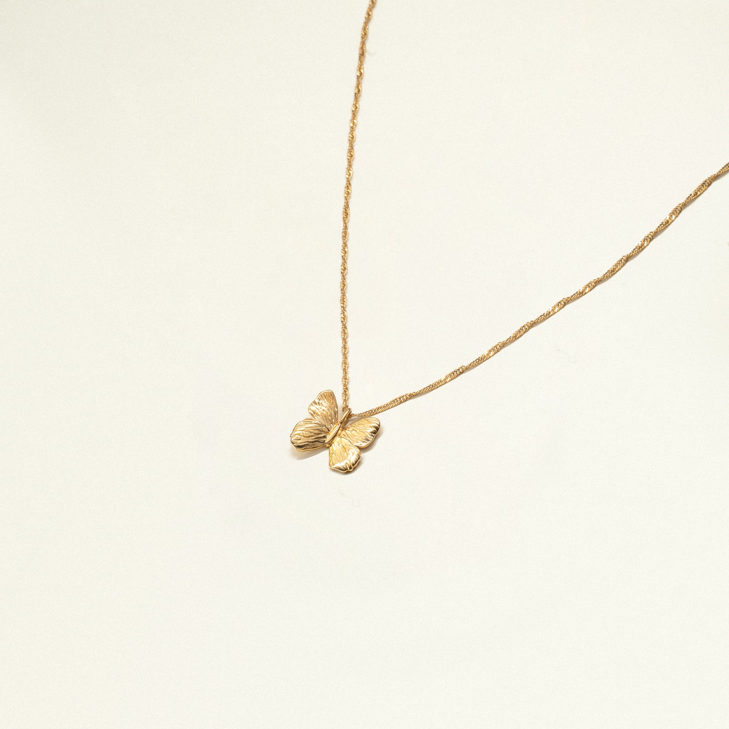 24Kt Gold Plated Butterfly Necklace