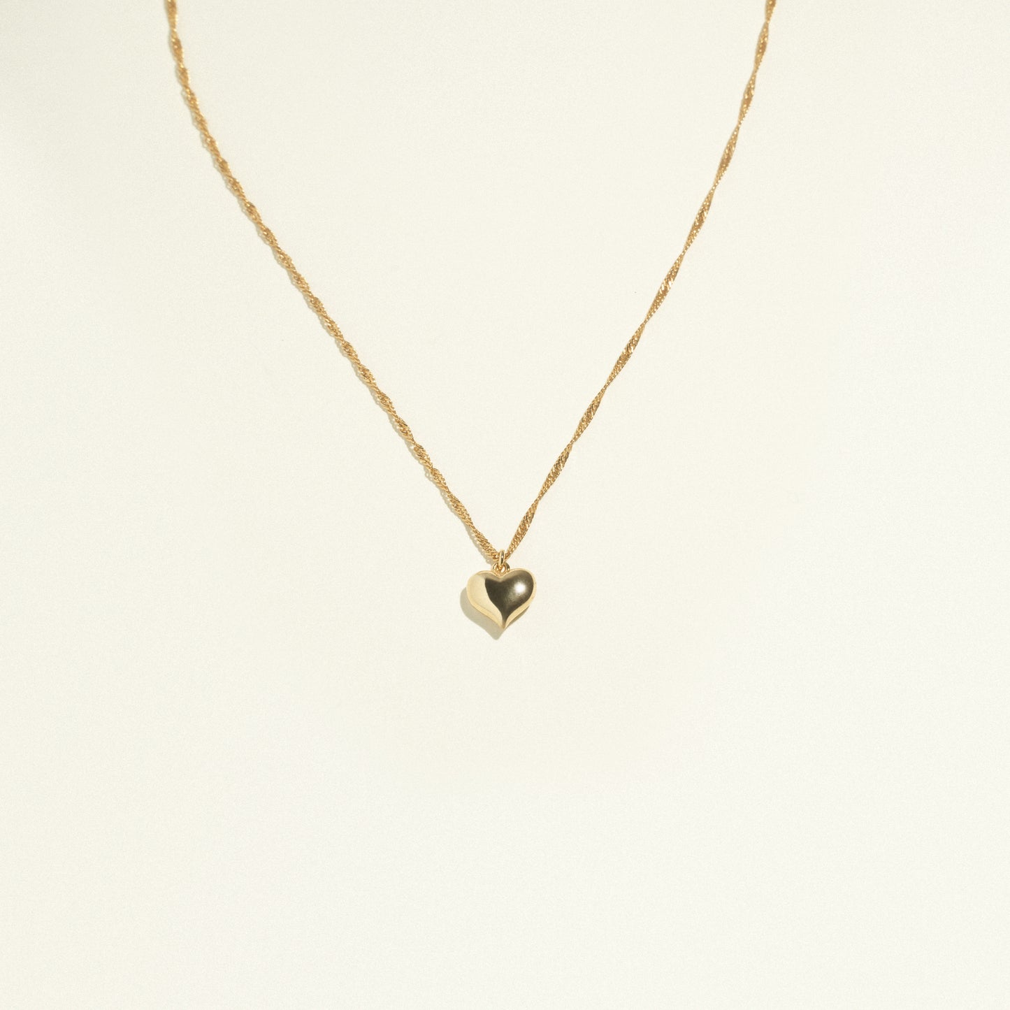 24Kt Gold Plated Heart Singapore Necklace
