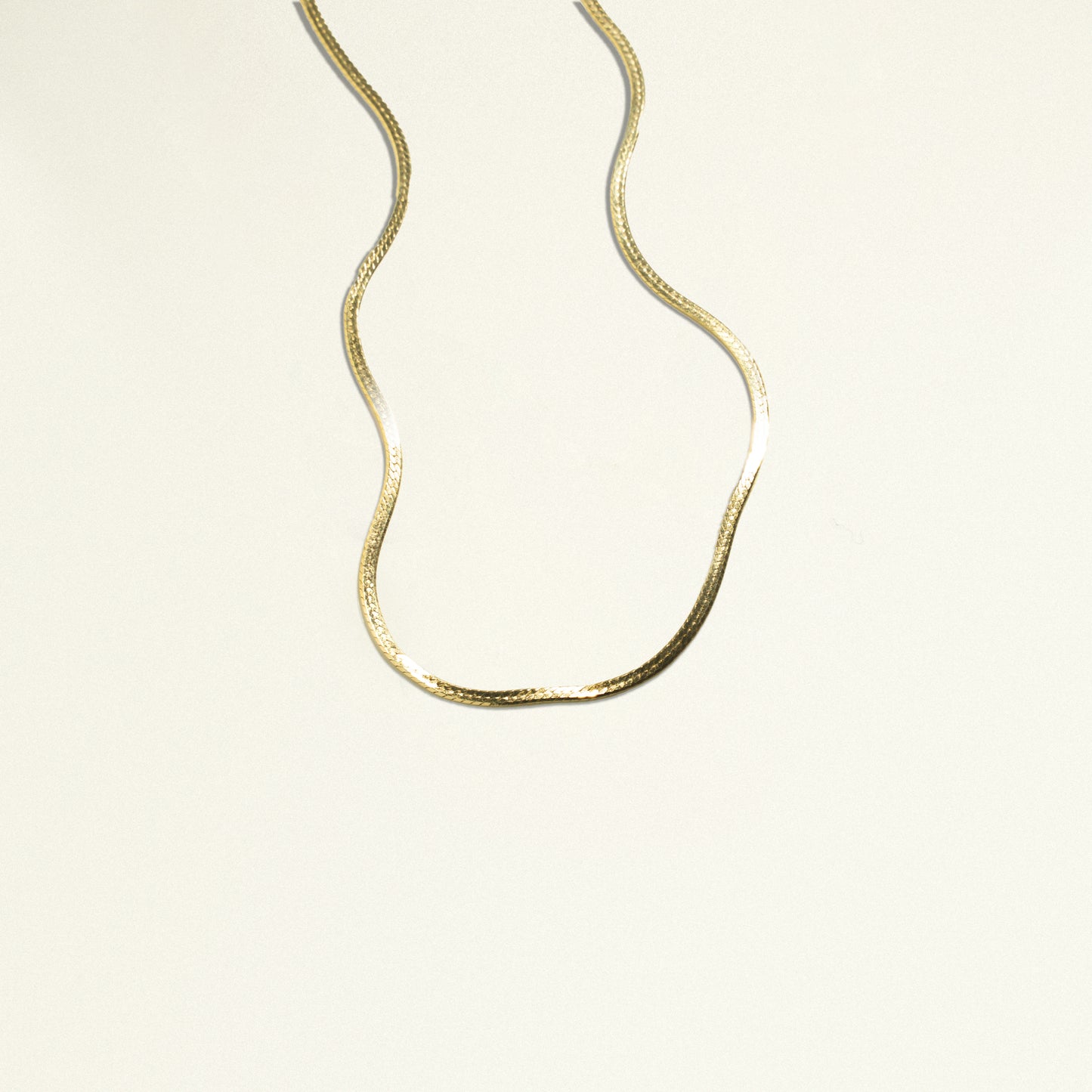 24Kt Gold Plated Herringbone Necklace