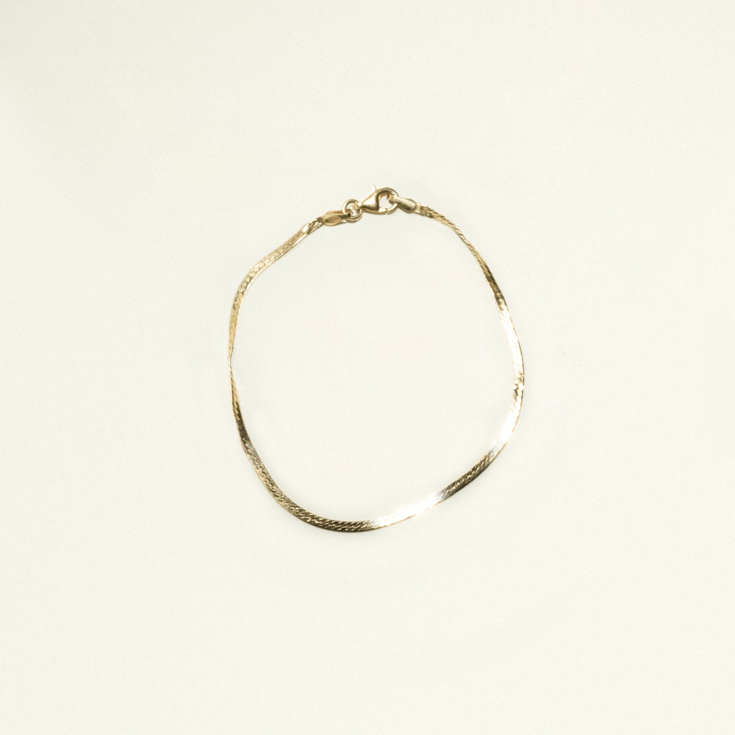 24Kt Gold Plated Herringbone Bracelet