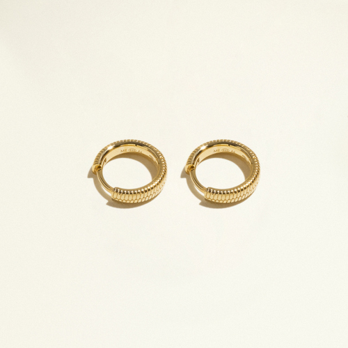 24Kt Gold Plated Herringbone Earrings