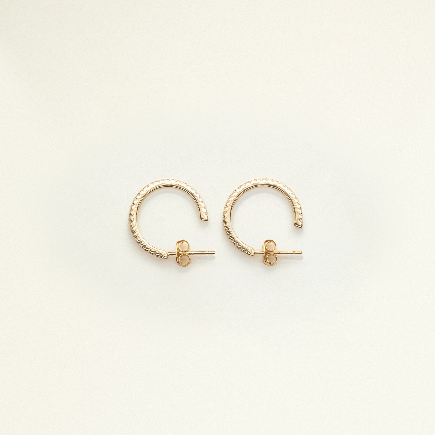 24Kt Gold Plated Eternity Hoop Earrings